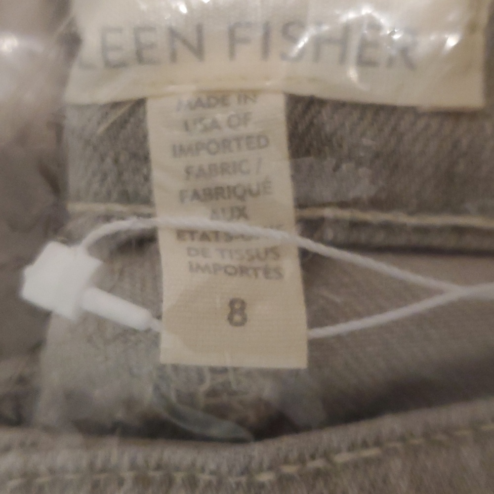NWT Eileen Fisher Vintage Grey Boyfriend Jean, Size 8, still in bag.